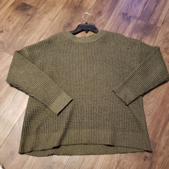 Sweater Knit Dark Green Time&Tru  Women's Sz XL (16-18) - Picture 1 of 5